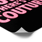 Poster Dude Where's My Couture Funny Girls Quote Gift Wom (Coin)