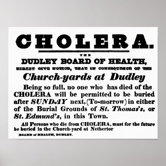 Poster Dudley Board of Health (Devant)