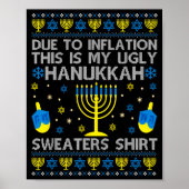Poster Due To Inflation This Is My Ugly Hanukkah Sweaters (Devant)