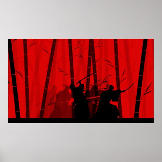 Poster Duel dans le Bambou rouge - bataille de Samurai (Devant)