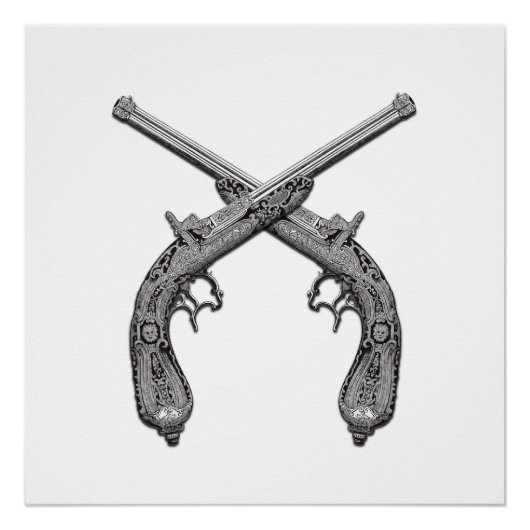 Poster Duel pistolet Antique (Devant)
