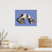 Poster Duet - Chien & Gramophone (Cuisine)