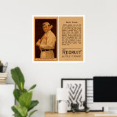 Poster Duffy Lewis Red Sox Baseball 1912 (Bureau à domicile)