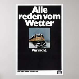 Poster Duitse Spoorwegen Iedereen heeft het erover