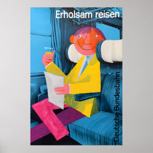 Poster Duitse Spoorwegen Ontspannen Reizen