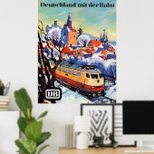 Poster Duitsland per spoor (Thuiskantoor)