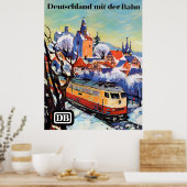 Poster Duitsland per spoor (Keuken)