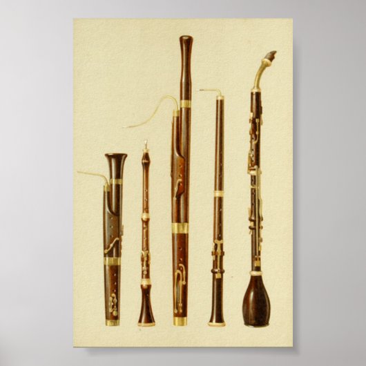 Poster Dulcian, Oboe, Basson, Oboe baronite (Devant)