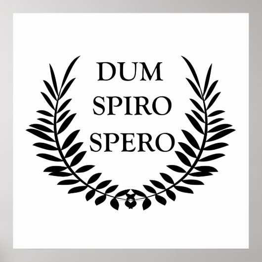 Poster Dum spiro spero (Devant)