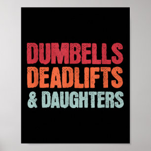 Poster Dumbbells Filles, Drôle Fête des pères G
