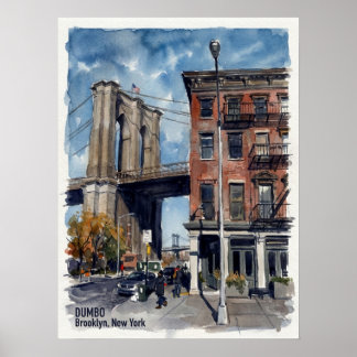 Poster DUMBO Brooklyn New York — Pont Iconique
