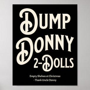 Poster Dump Donny 2 poupées deux poupées Trump Tarifs Hum