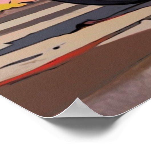 Poster Dumping des briques - Camion Haul Big-Rig (Coin)