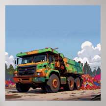 Dumping des briques - Camion Haul Big-Rig