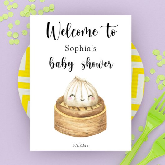 Poster Dumpling - baby shower de bienvenue