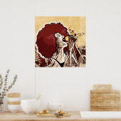 Poster d'un chanteur afrocentrique (Cuisine)