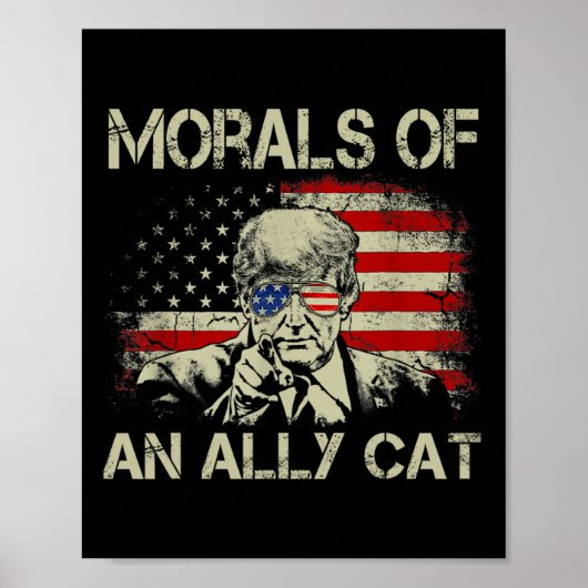 Poster D'Un Chat Allié Drôle Trump 2024 (Devant)