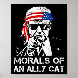 Poster D'Un Chat Allié Drôle Trump 2024 Président Trump