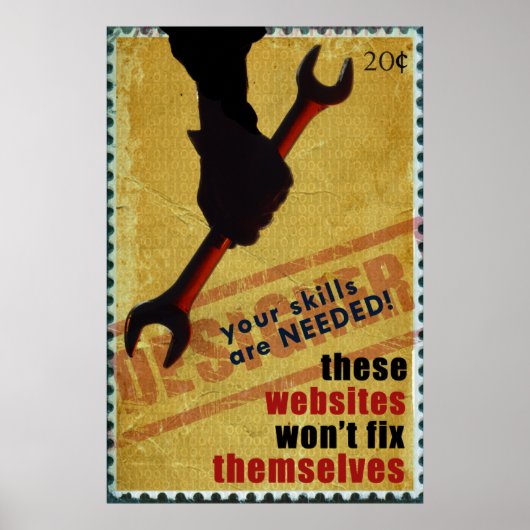 Poster d'un designer de style 2ème guerre mondiale (Devant)