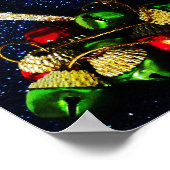 Poster d'un renne d'or avec Jingle Bells (Coin)