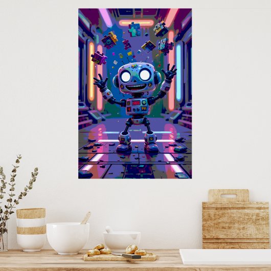 Poster d'un robot (Cuisine)