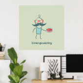 Poster d'un scientifique en bioingénierie (Bureau à domicile)
