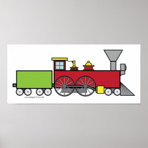 Poster d'un train amusant
