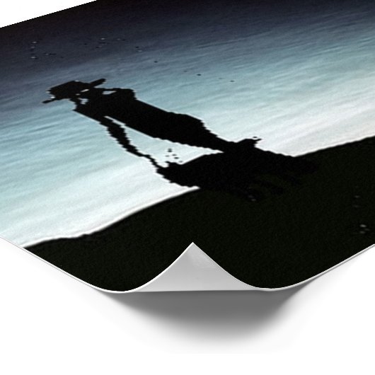 Poster d'un troupeau tôt le matin...Border Collie  (Coin)