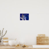 Poster d'une Américaine et d'un Loup Bleu Imprimer (Cuisine)
