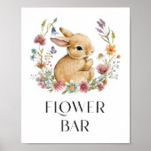 Poster d'une barre de fleurs de Baby shower (Devant)