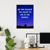 Poster d'une citation d'affirmation positive (Bureau à domicile)