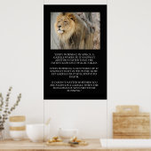 Poster d'une citation de Lion Gazelle (Cuisine)