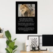 Poster d'une citation de Lion Gazelle (Bureau à domicile)