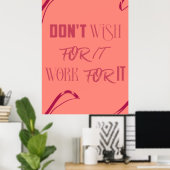 Poster d'une citation motivationnelle - "Don't Wis (Bureau à domicile)