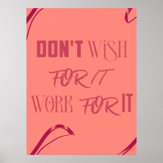 Poster d'une citation motivationnelle - "Don't Wis (Devant)