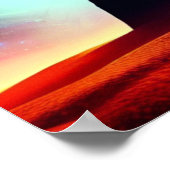 Poster d'une croix dans le désert Spacescape (Coin)