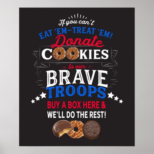 Poster d'une dent de cookies faire un don aux trou (Devant)