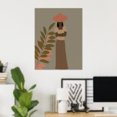 Poster d'une femme Abstraite afro-américaine sans  (Bureau à domicile)