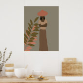 Poster d'une femme Abstraite afro-américaine sans  (Cuisine)