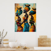 Poster d'une femme africaine (Cuisine)