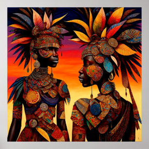 Poster d'une femme africaine