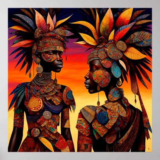 Poster d'une femme africaine (Devant)