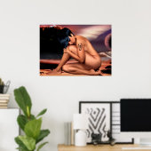 Poster d'une femme avec tatouage Scorpion (Bureau à domicile)