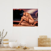 Poster d'une femme avec tatouage Scorpion (Cuisine)
