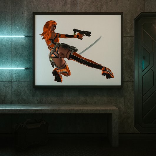 Poster d'une femme guerrière