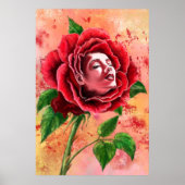 Poster d'une femme rose (Devant)