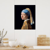 Poster d'une fille avec une perle (Cuisine)