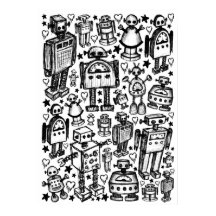 Poster d'une foule de robots