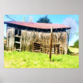 Poster d'une grange rustique de 100 ans (Devant)