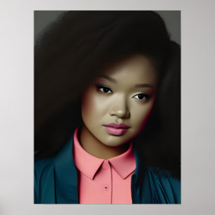 Poster d'une jeune femme confiante